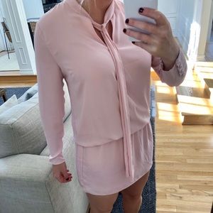 Amanda Uprichard Drop Waist Pink Dress